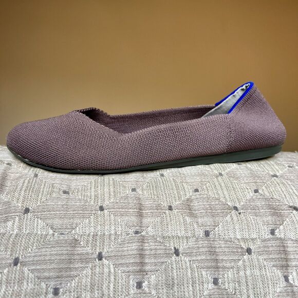 Rothy's The Flat Mink Brown Stretch Fabric Round Toe Ballet Flat Shoes Women 8.5 - Picture 2 of 16